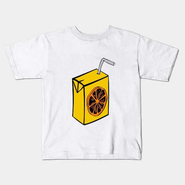 Orange Juice Kids T-Shirt by hsmaile